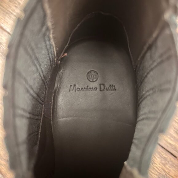 Massimo Dutti Mens Black Leather Stretch Ankle Boot EU 40 main image 6